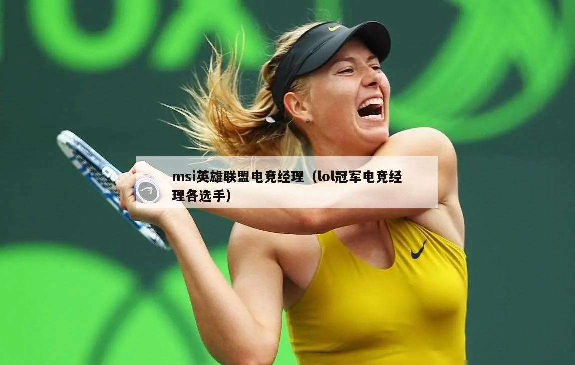 msi英雄联盟电竞经理（lol冠军电竞经理各选手）  第5张